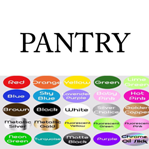 Pantry Decal Vinyl Sticker for Kitchen Pantry Room Wall Door Window Decor Art