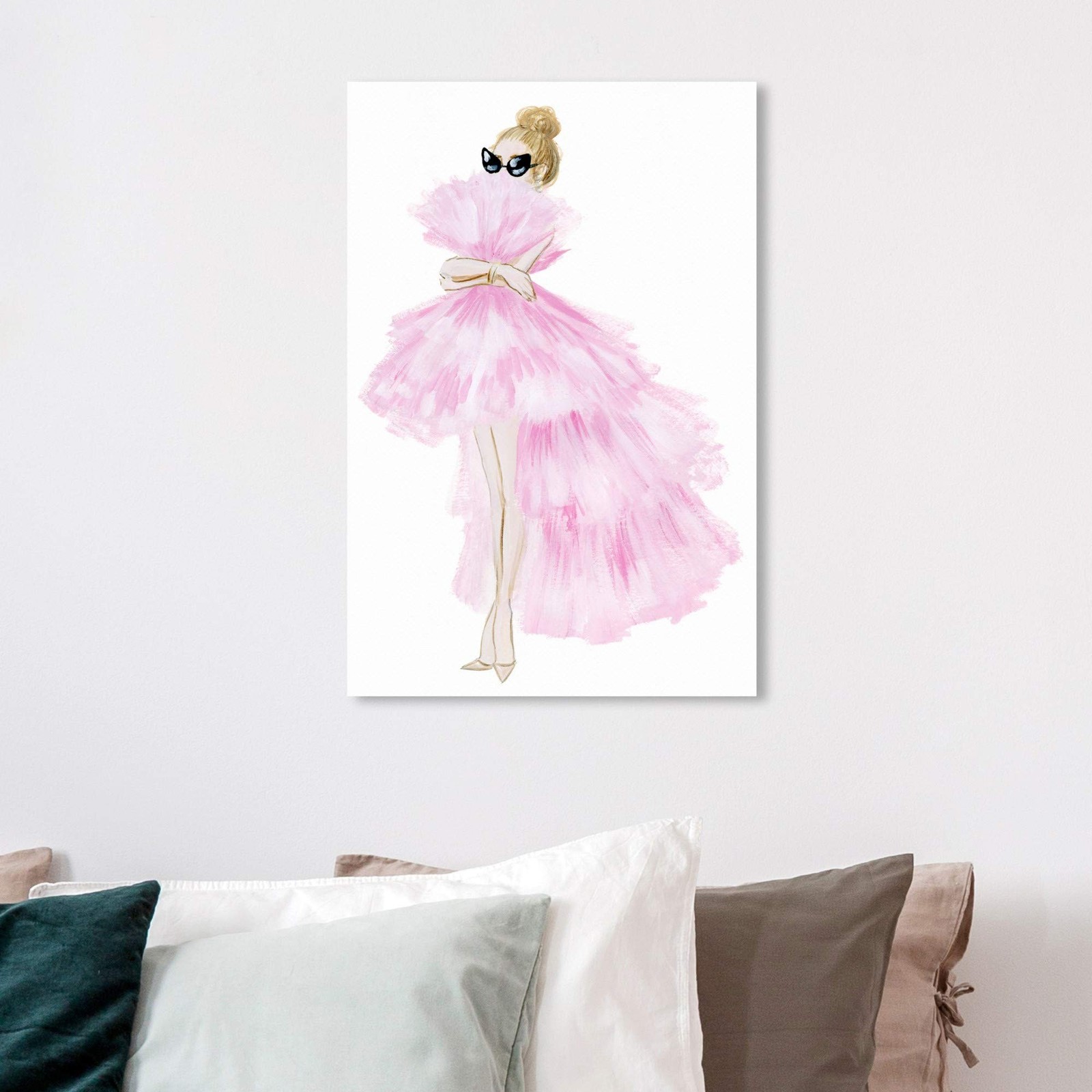 Wynwood Studio Fashion and Glam Wall Art Canvas Prints 'Pink Tutu Dress' Home…
