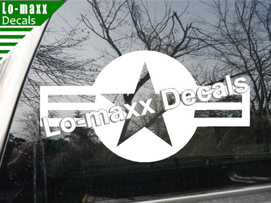Modern US Air Force Military Combat Aircraft Roundel Insignia Vinyl Decal