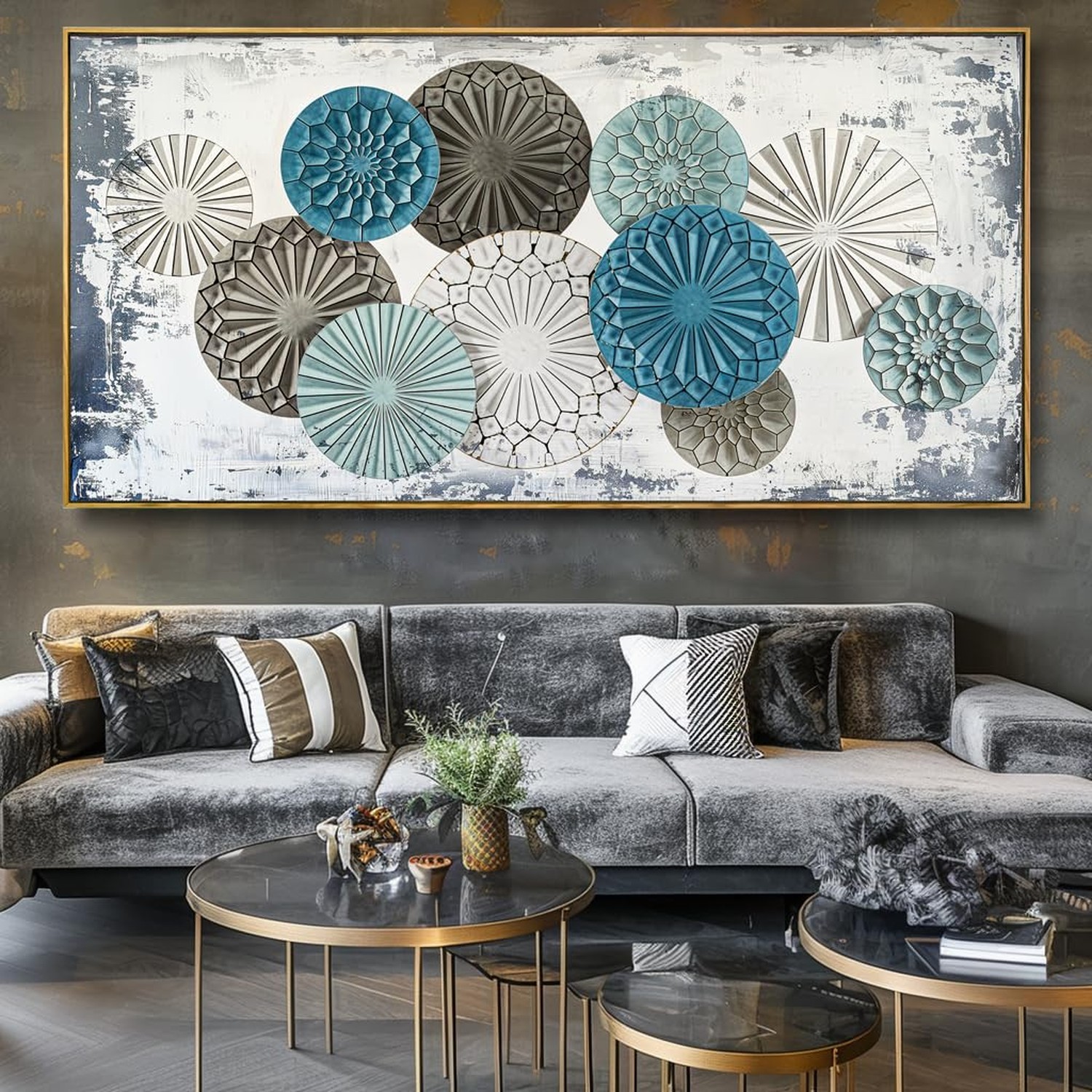 Wall Art Colorful Floral Rustic Wall Decor Canvas Painting Abstract Wall Art …