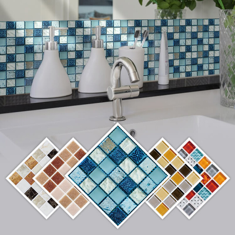 10X square vinyl wall sticker for kitchen and bathroom 15cm