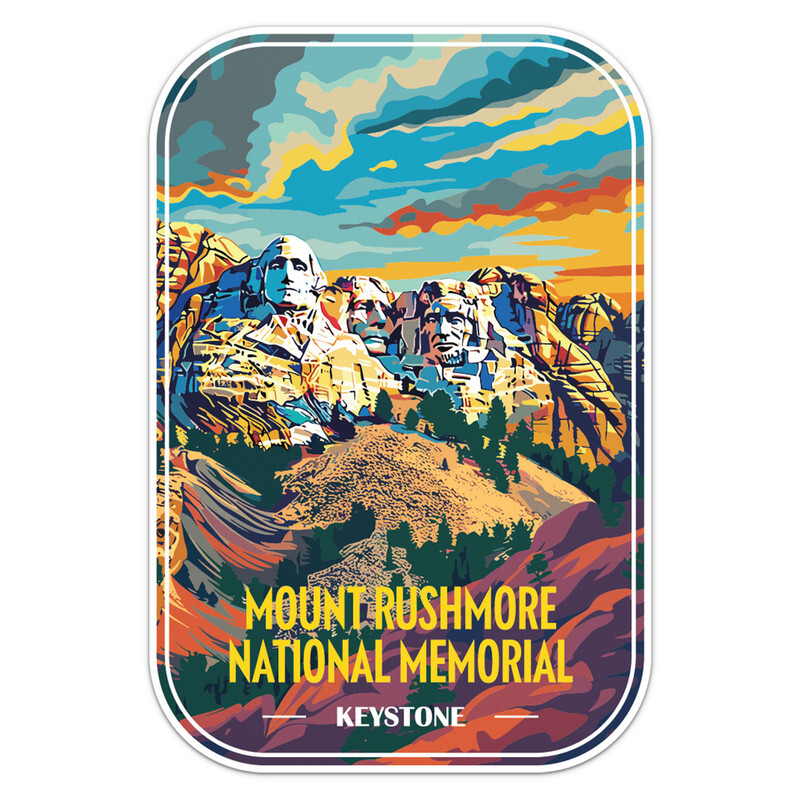 Keystone Mount Rushmore National Memorial Car Bumper Sticker Vinyl Decal