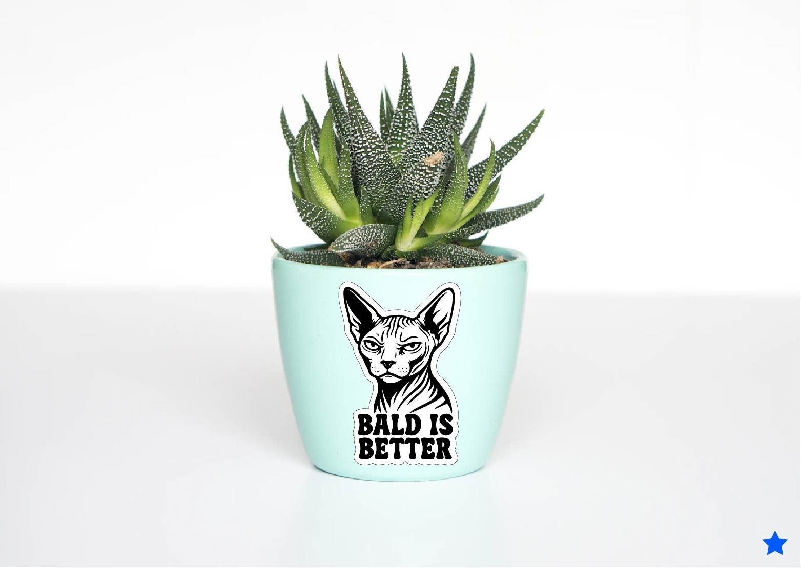 Sphynx Cat Decal Sticker Bald is Better Hairless Kitty Skin Meow Kids Gift Decor