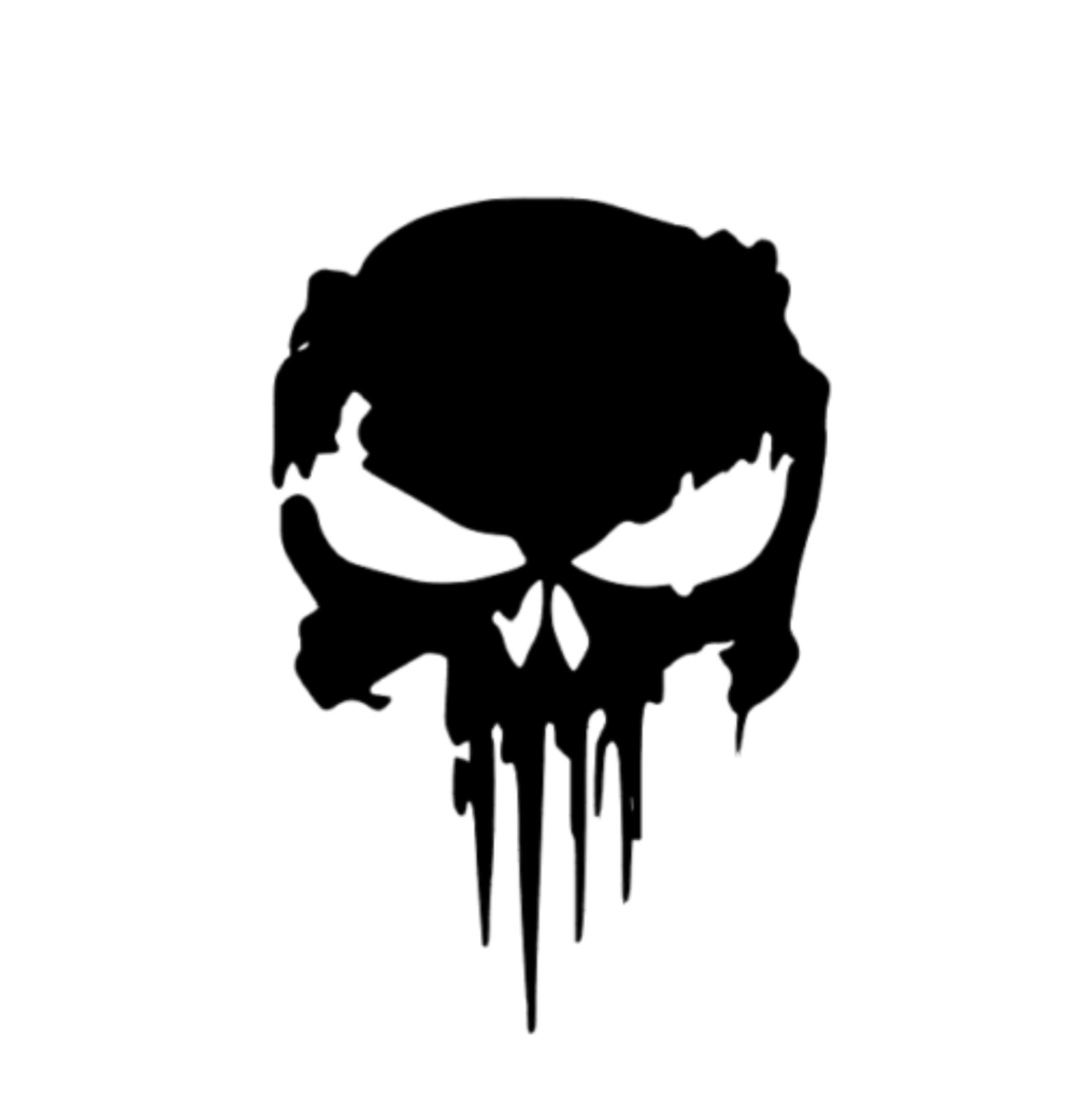 Distressed Punisher Skull Sticker Decal Vinyl For Cars, Trucks, Windows, Laptops