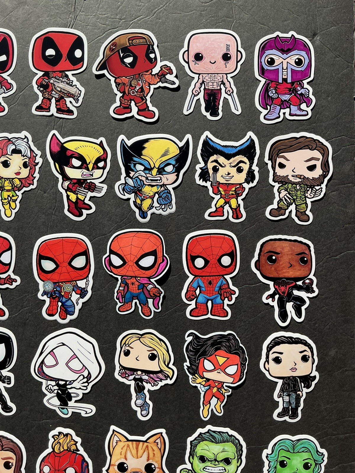 Lot of Marvel Funko Pop Style Decal / Stickers Custom Art Variant Set