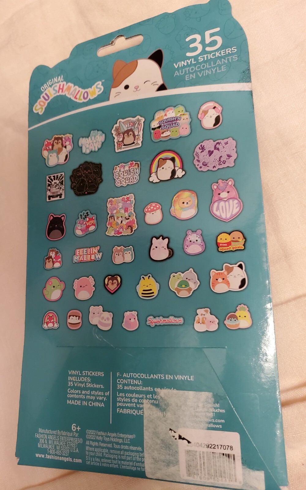Original Squishmallows Vinyl Stickers – 35 Per Package – NEW unopened decals NIP