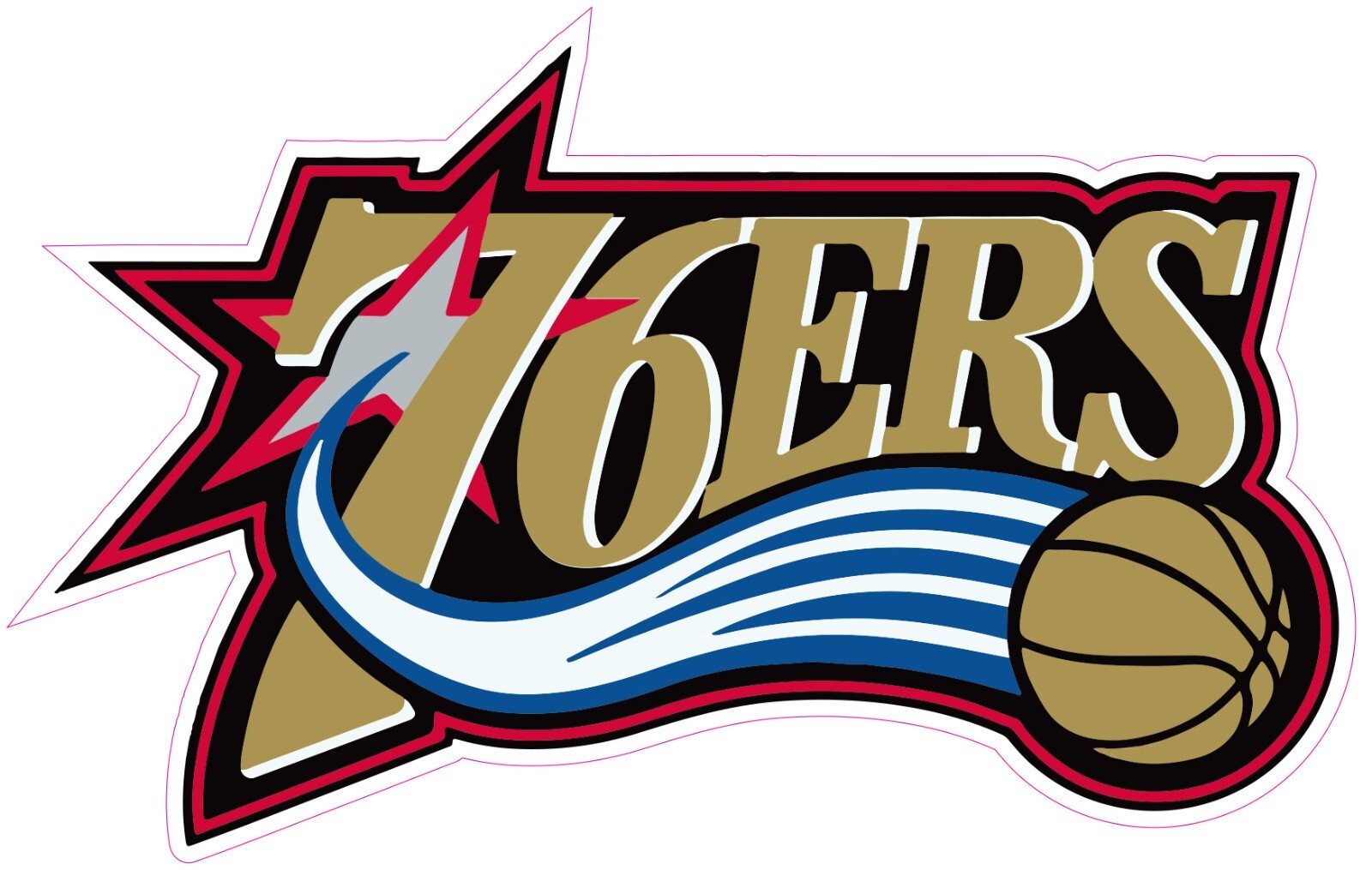 Philadelphia 76ers Basketball Vinyl Decal Sticker Car Truck Bumper Tumbler Mug