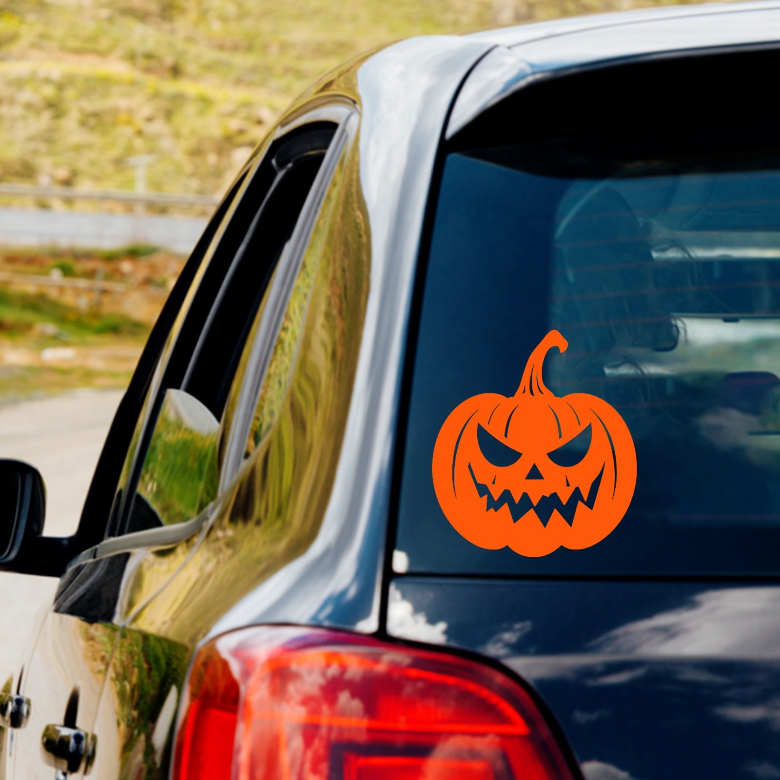 Spooky Pumpkin Jack O Lantern Vinyl Decal Sticker Car Truck Halloween Scary
