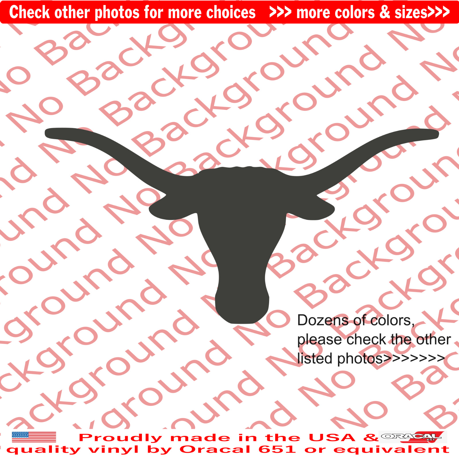 Texas Lone Star Longhorns Vinyl Decal Die Cut Animal Sticker for Window AM037