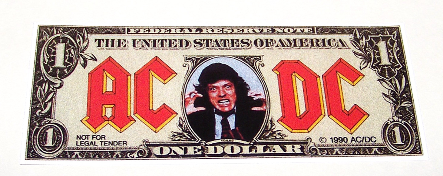 AC/DC – LARGE Sticker Decal Official Heavy Metal Rock Band ACDC "Money Talks"