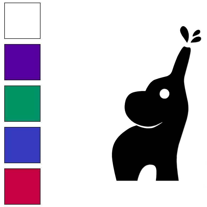 Elephant Calf, Vinyl Decal Sticker, Multiple Colors & Sizes #7240