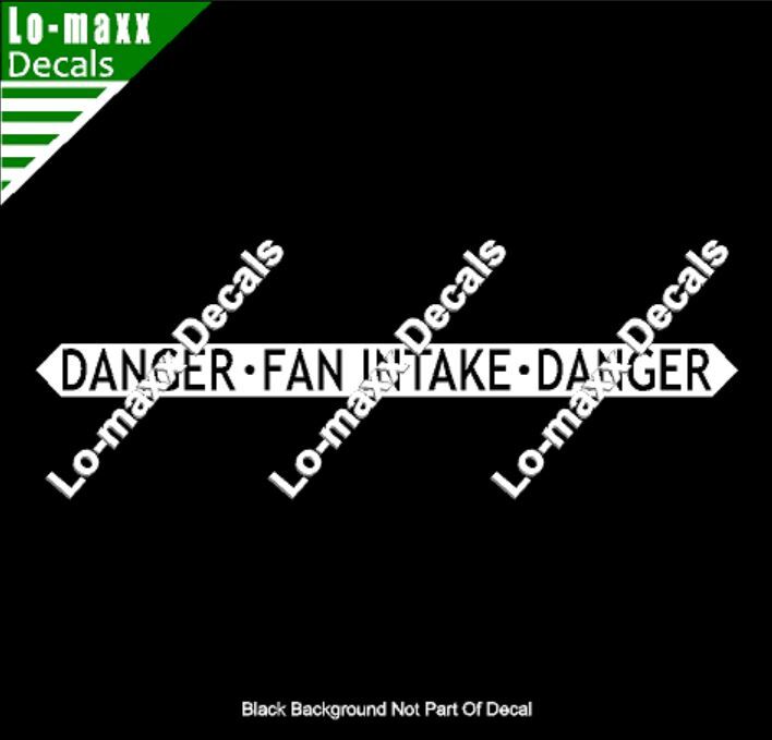 Danger Fan Intake Fighter Jet Militarily Aircraft Insignia Die Cut Vinyl Decal