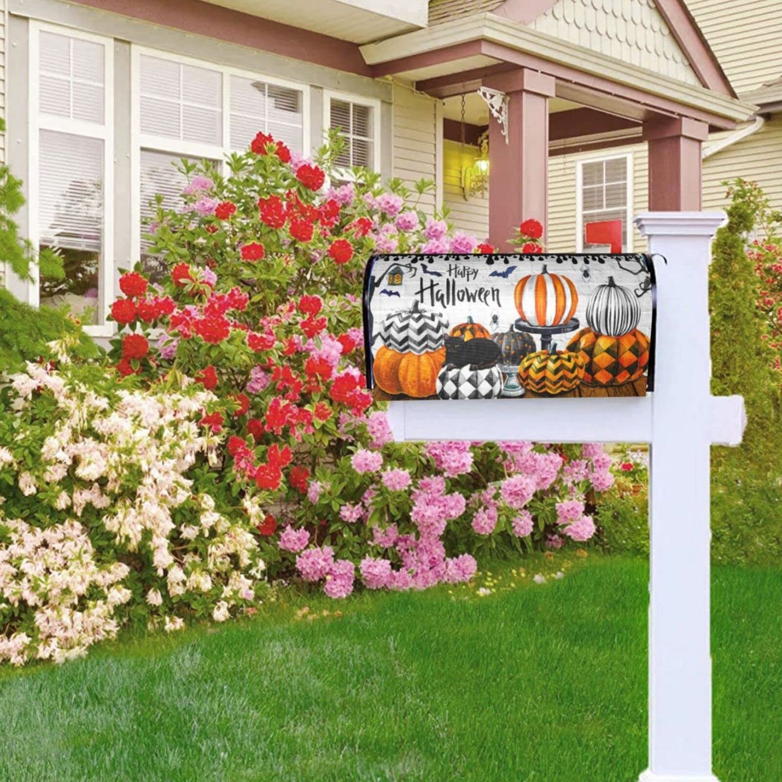 Halloween Mailbox Cover Fall Pumpkin Decorative Mail 21×18 Inch,