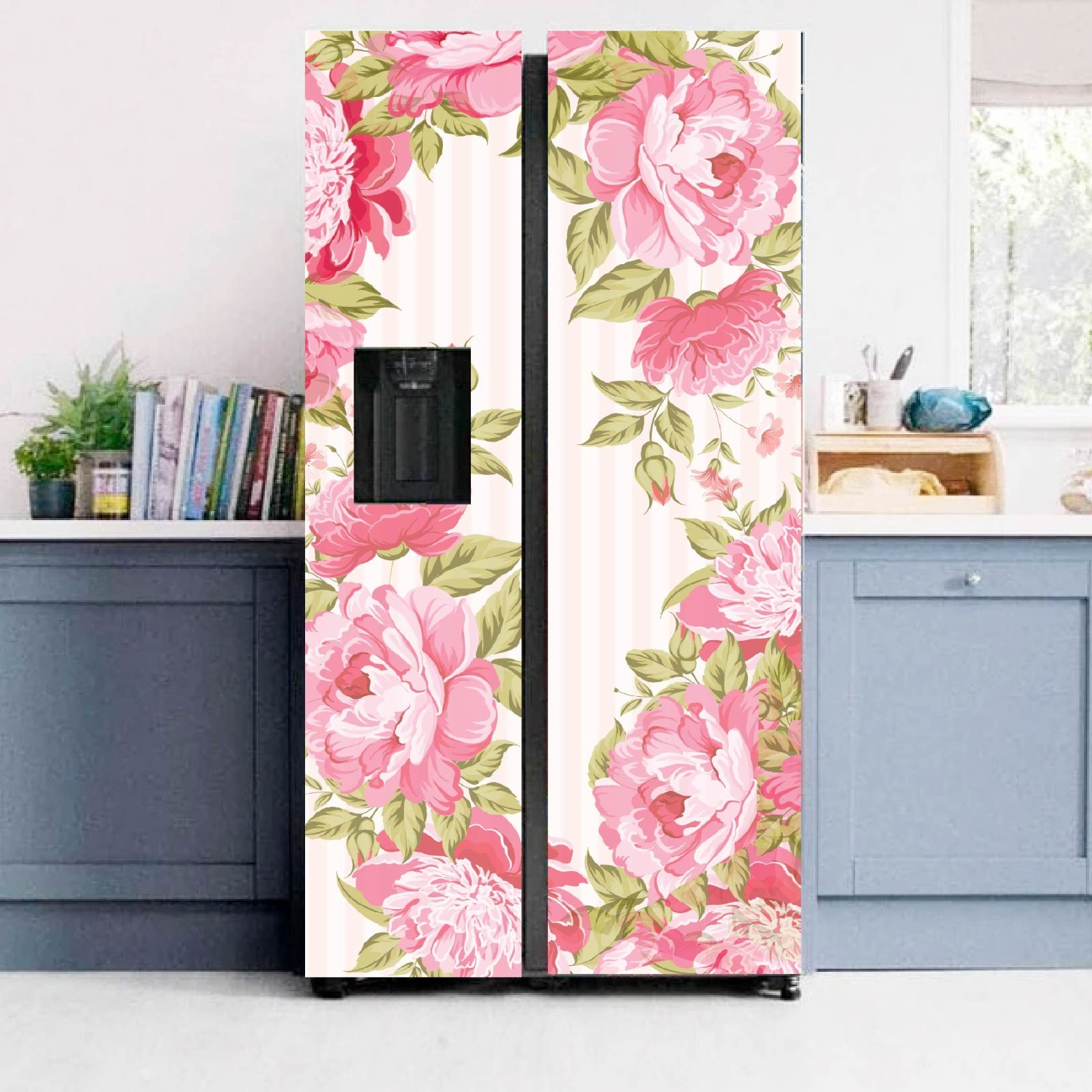 Geometric Design Fridge Wrap Refrigerator Decal