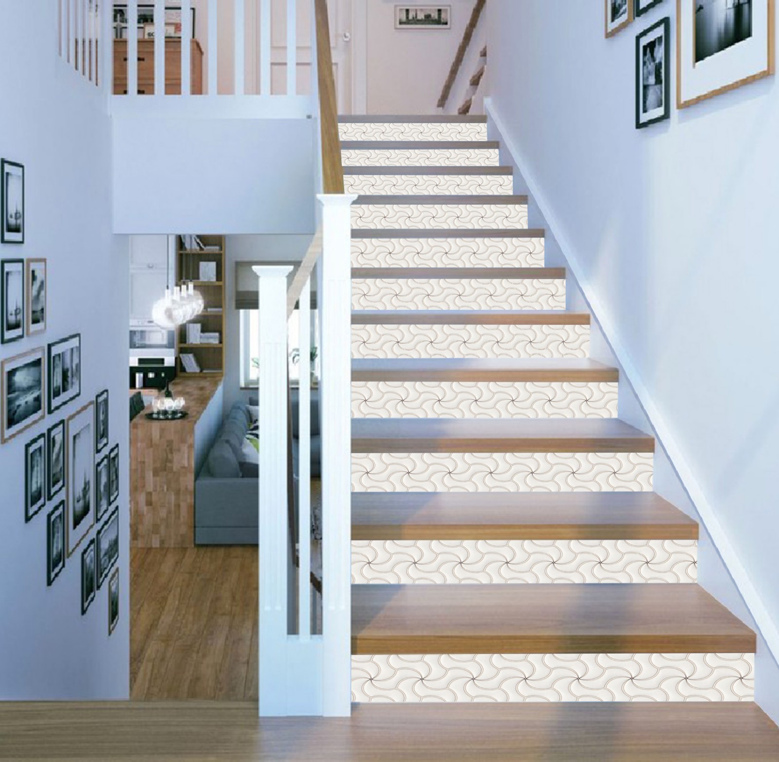 3D Small Diamond 5890 Tile Marble Stair Risers Photo Mural Vinyl Decal Wallpaper