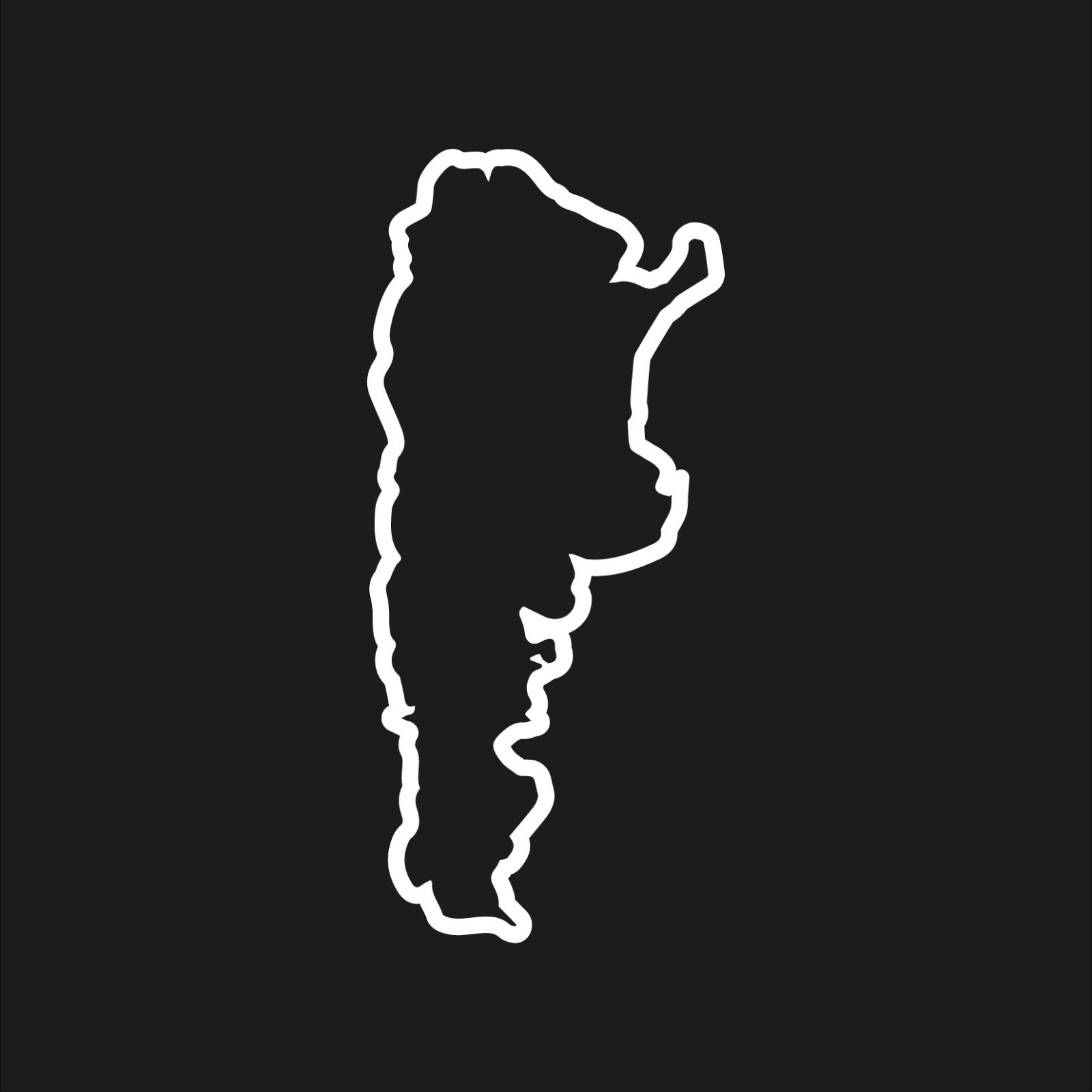 Argentina Outline Hollow Center Vinyl Decal Country Heritage Argentinian sticker