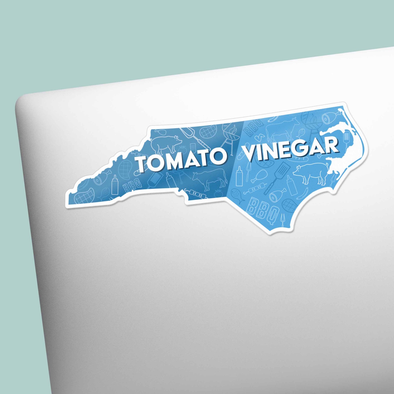 Tomato Vinegar North Carolina BBQ Sticker – Funny Decal for Water Bottle, Laptop
