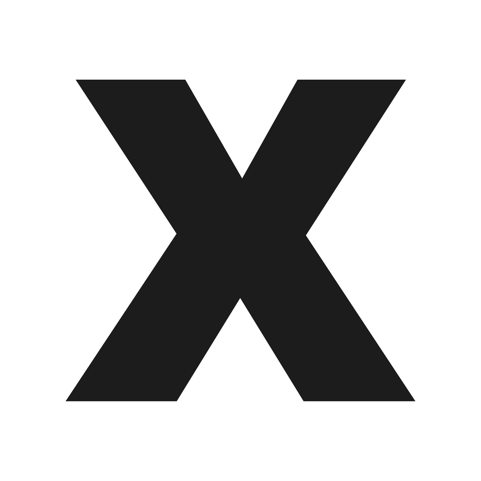 Letter X Initial Arial Black font Vinyl Sticker Decal Monogram Diploma
