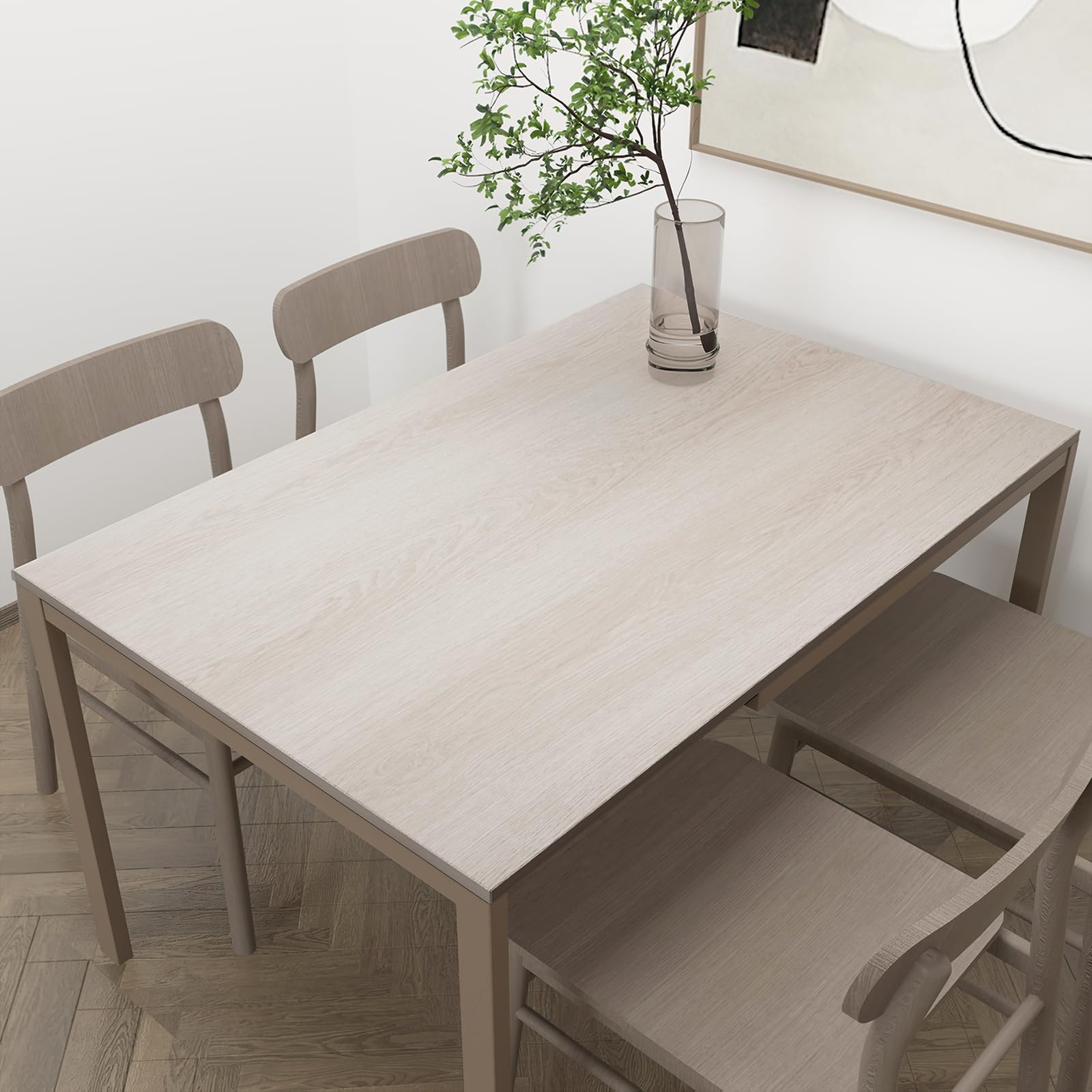 Extra Wide Oak Wood Wallpaper Beige White Wood Grain Vinyl Wrap Oak Paper Pee…