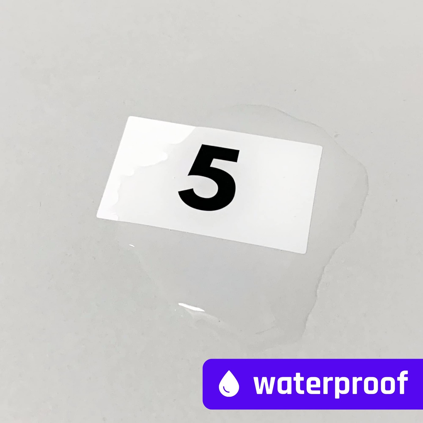 5 Sets, 1-100 Number Stickers Waterproof 5 sets (500 pieces), Black Numbers