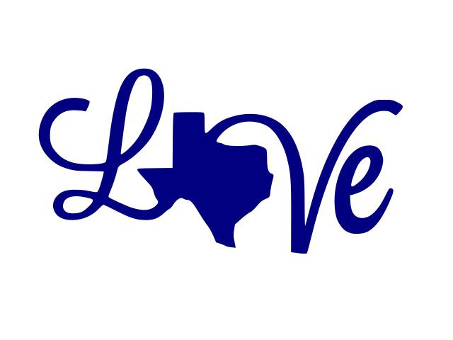 LOVE TEXAS TEXAN Pride Vinyl Decal Car Wall Window Sticker CHOOSE SIZE COLOR