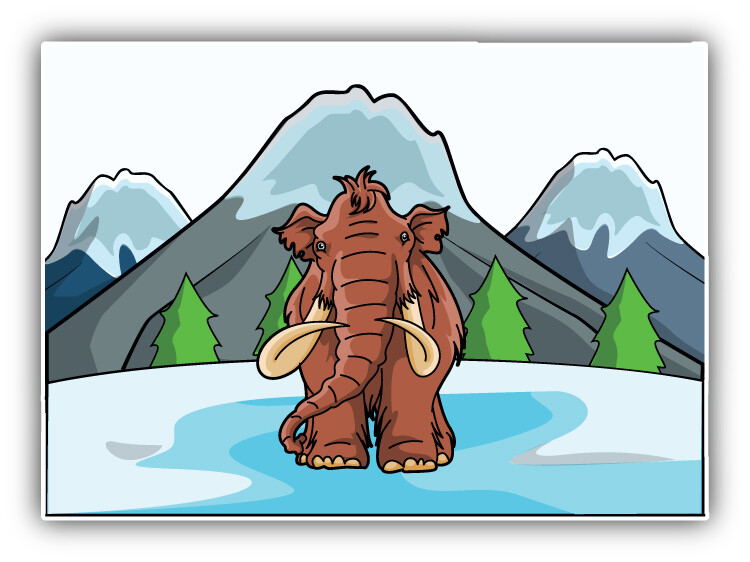 Mammoth Life Label Animal Car Bumper Sticker Decal