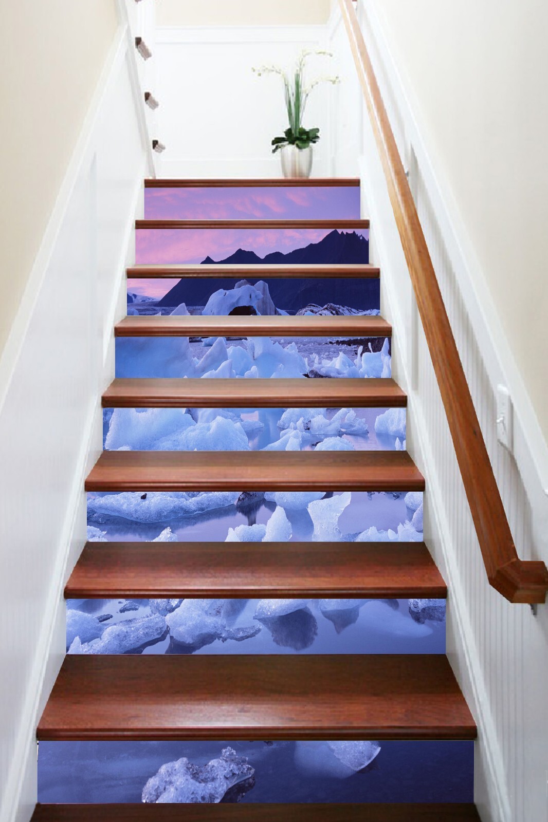 3D Winter Ice AZ763 Stair Risers Decoration Mural Vinyl Wallpaper Kay