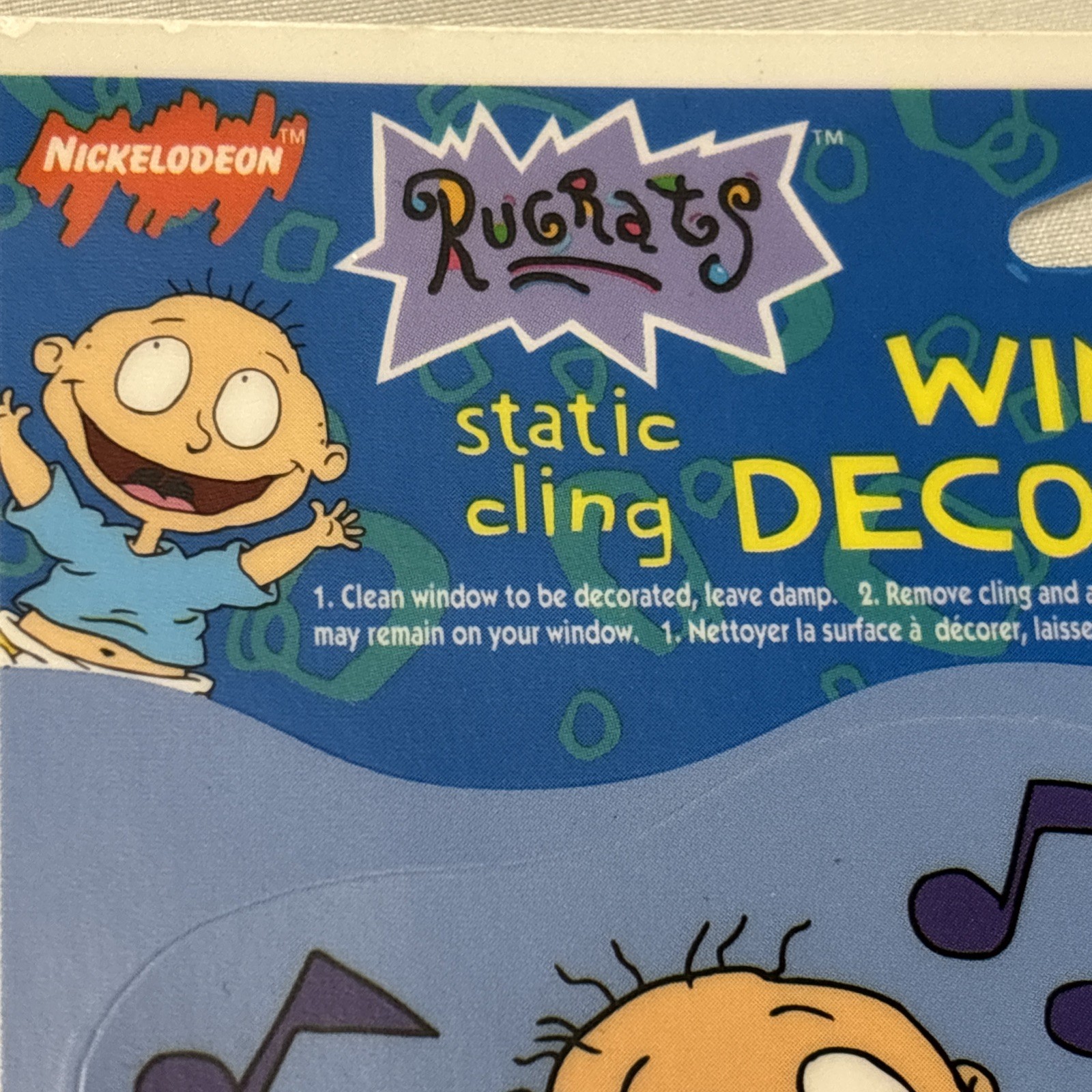 Rugrats Nickelodeon Static Cling Window Decorations Vintage