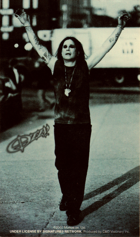 Sticker – Ozzy Osbourne Walking Backstage With Hands Raised 5" x 3" Color #15906