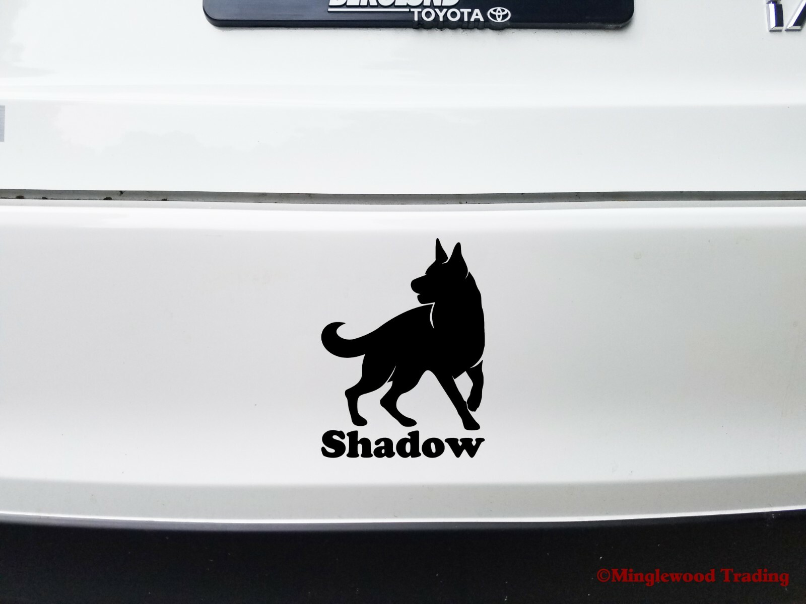 GERMAN SHEPHERD with Personalized Name Vinyl Decal Sticker -V3- Dog GSD Puppy