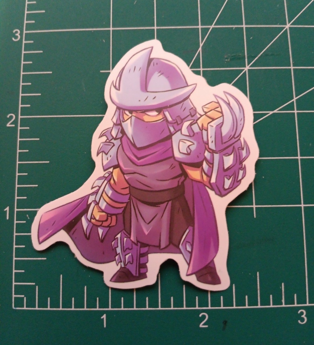 TMNT X SHREDDER STICKER X DIE-CUT MATTE STICKER X 3X2 INCHES