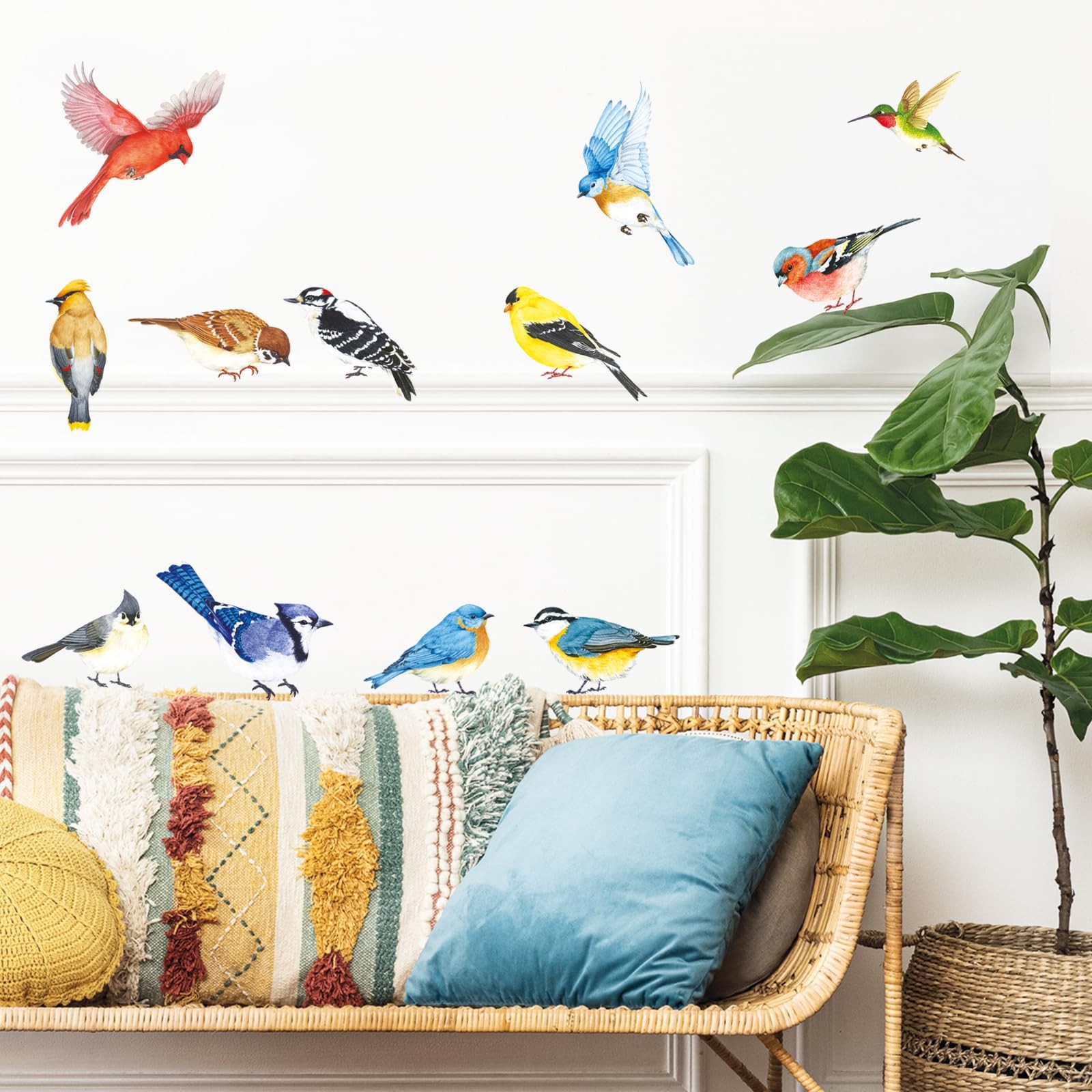 DECOWALL DS2-8042 Little Birds Wall Stickers 2 Count (Pack of 1), 8042