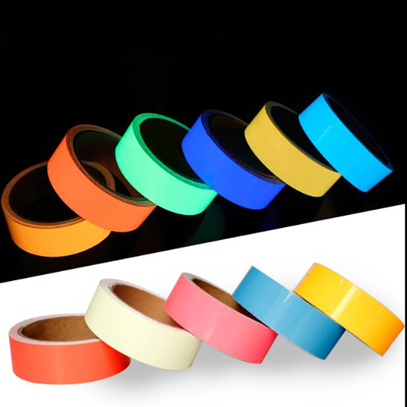 Glow In The Dark Sticky Tape Self Adhesive Luminous Saftey Film Sticker Roll DIY