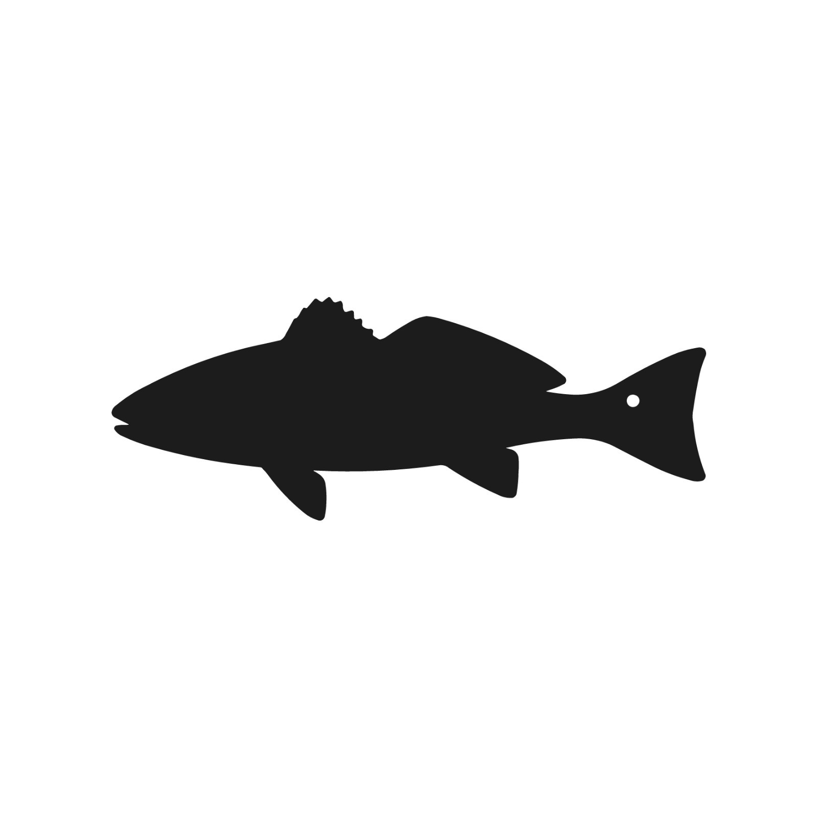 Red Drum fish Silhouette Vinyl Sticker Decal Inshore Fish Flats Redfish