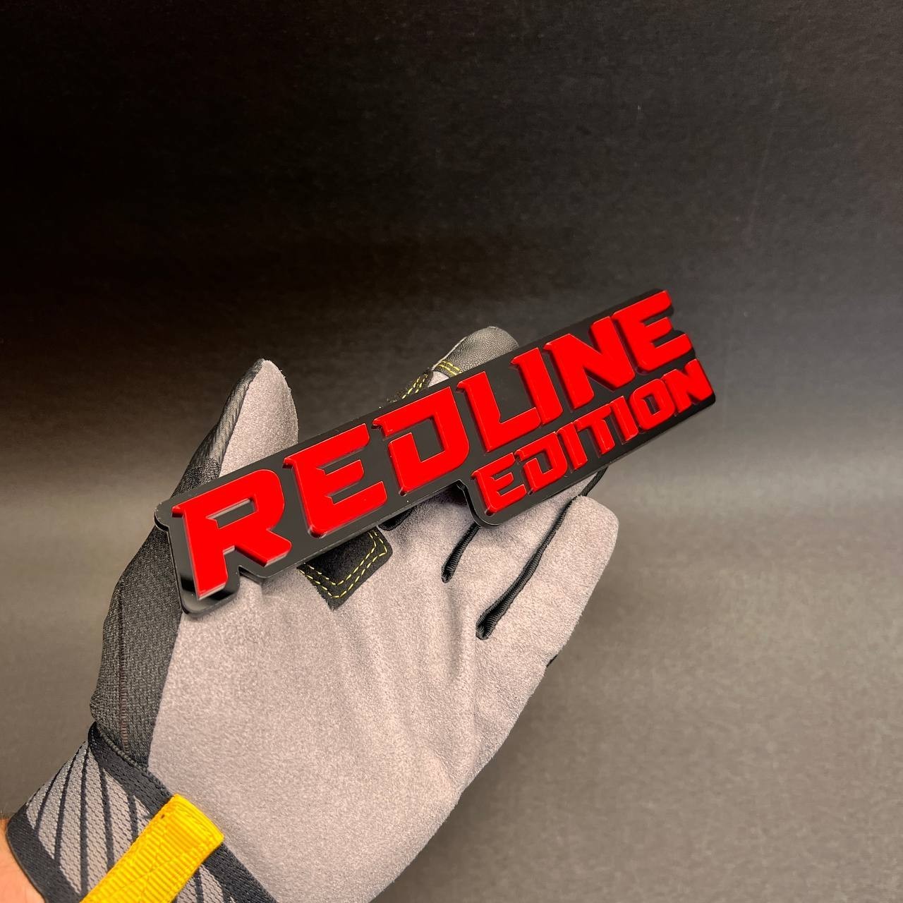 REDLINE EDITION 3D Car Badge Fender Emblem – Grille Holder Acrylic Car Decal 1PC