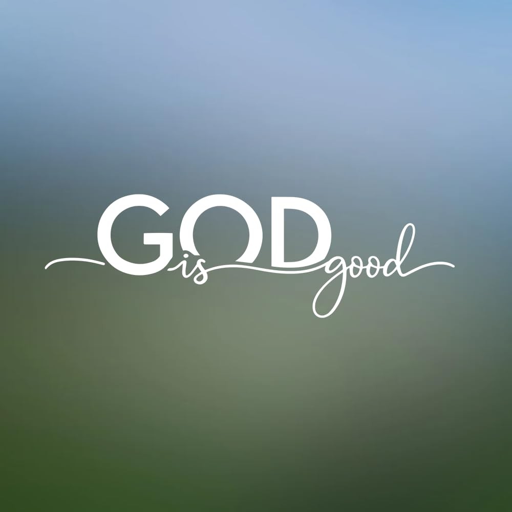 1PC “God is Good” Bible Verse Sticker, 7” Waterproof Vinyl Decal for Car Lapt…