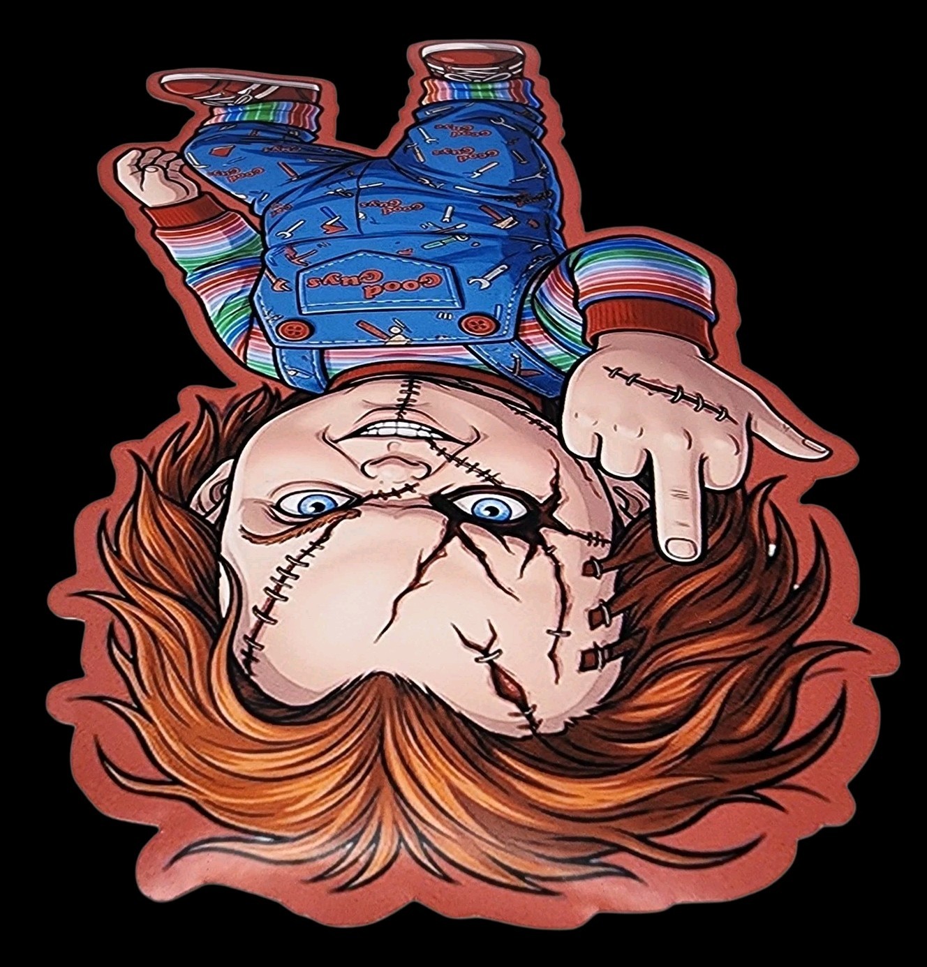 Bride Of Chucky Charles Lee Ray Inspired Waterproof Car Decal Vinyl Sticker