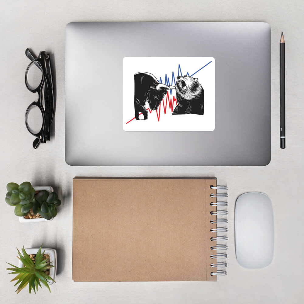 Stock Market Sticker Trading Day Trader Options Daytrader Bull Bear Finance SPY