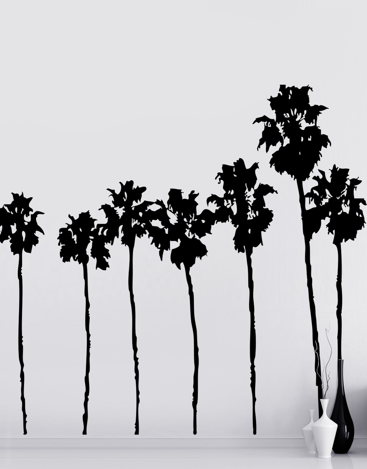 SoCal Roll of Palm Trees Wall Decal. LA, California Palm Trees. #169