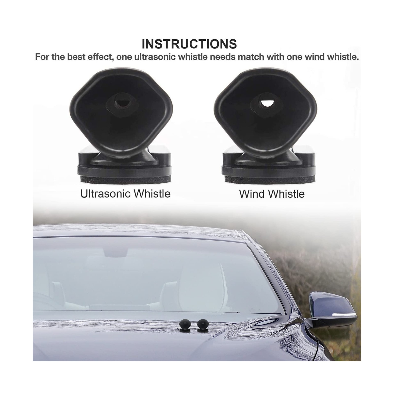 SAVITA 4 PCS Deer Whistles Wildlife Warning for Cars, Vehicles, Motorcycles, …