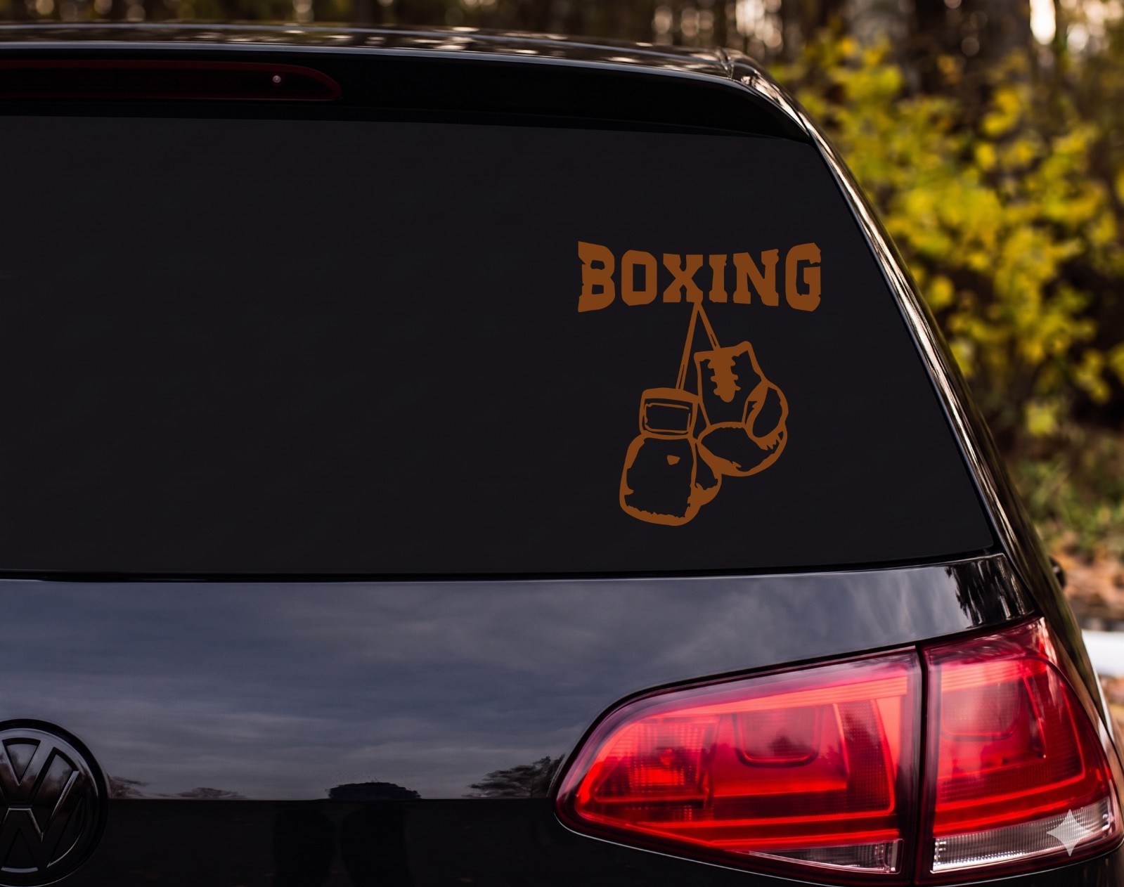 Boxing Gloves Hanging Vinyl Decal Sticker Car Wall Funny | Boxer Gift