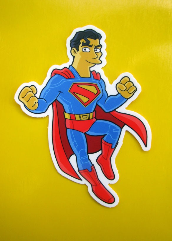Superman 2025 Movie Cartoon Sticker Skateboard Laptop DC Comics Decal