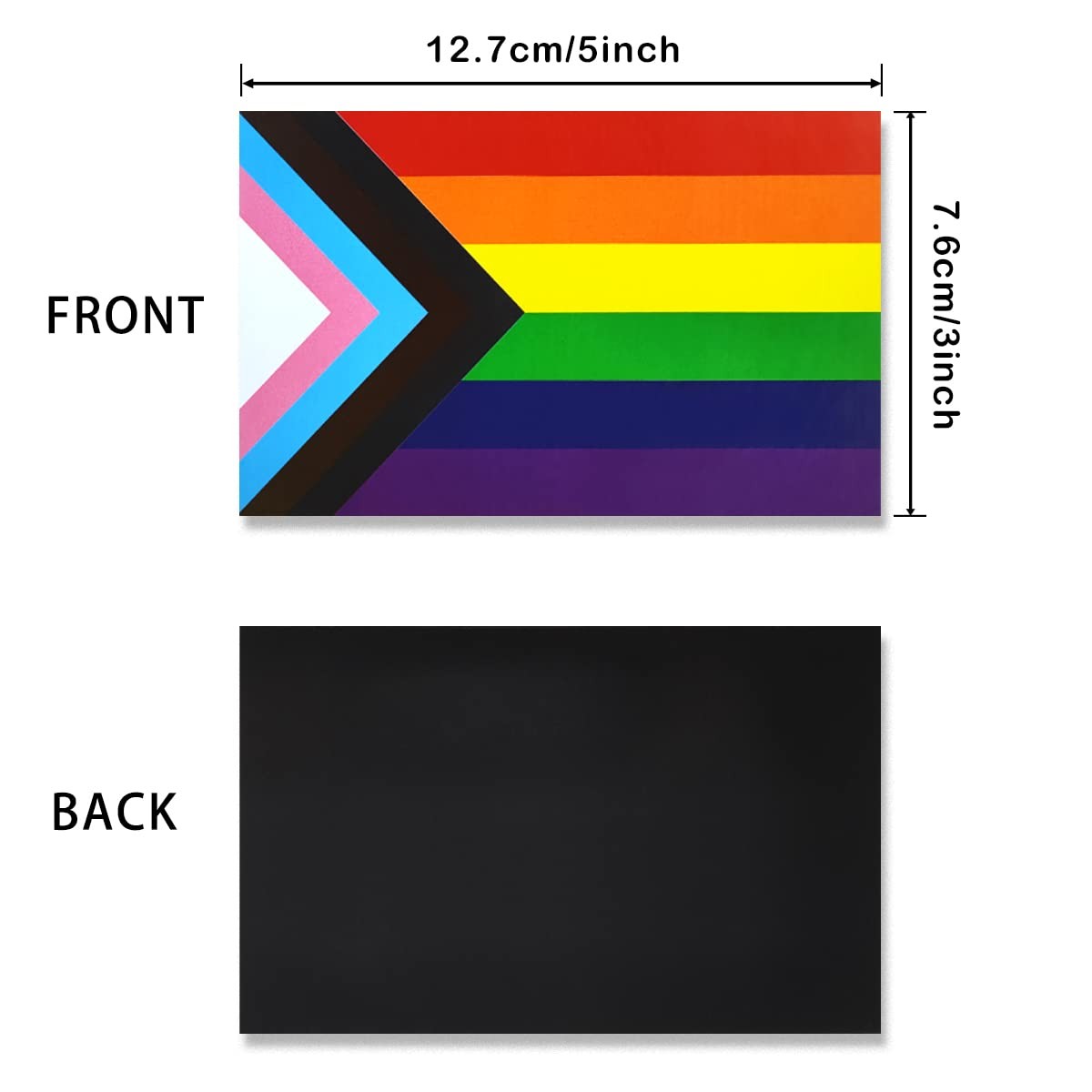 Progress Rainbow Gay Pride Flag Magnet Decal LGBTQ For Car SUV 3×5 In 3 PCS