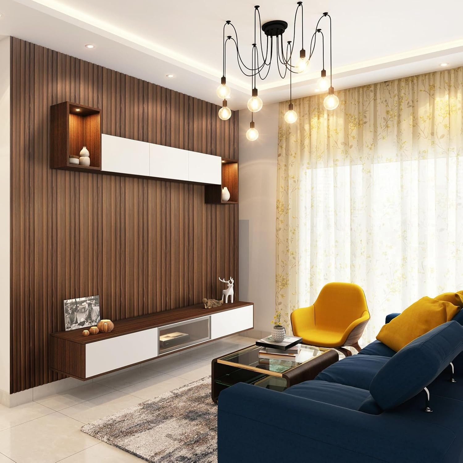 Slat Wall Panels, WPC Soundproof 3D Wall Paneling for Interior Wall Decor, TV Ba