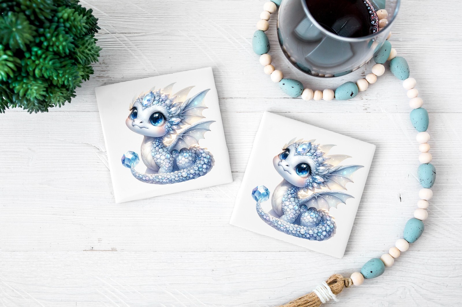 Ice Crystal Dragon UV DTF Transparent Sticker / Decal
