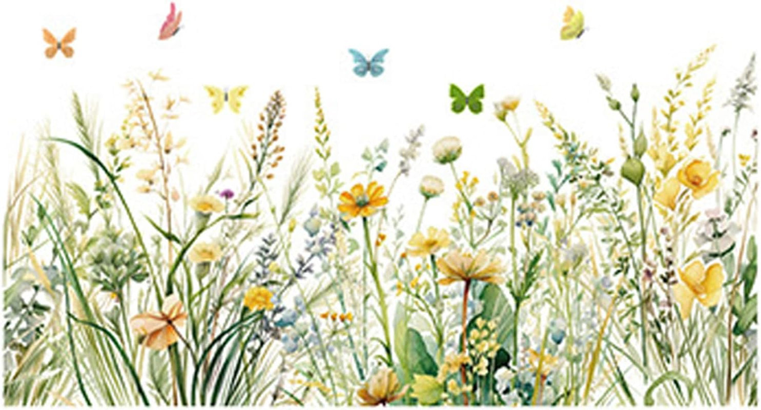 Wildflower Wall Decals 3D Self-Adhesive Stickers – 12 Pack