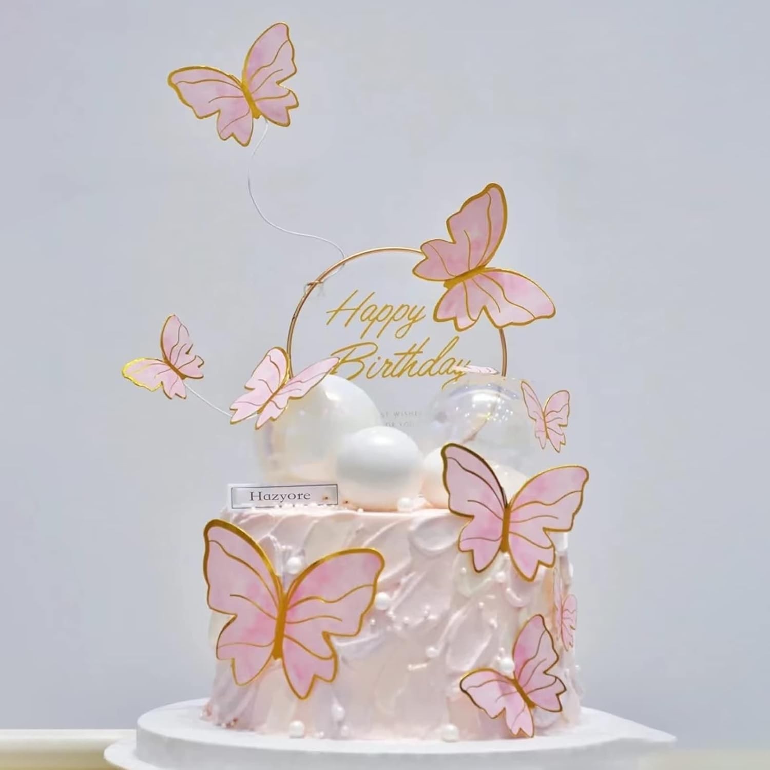 Elegant 11-Piece Gold Butterfly Cake Decor Set for Magical Girls' Celebrations