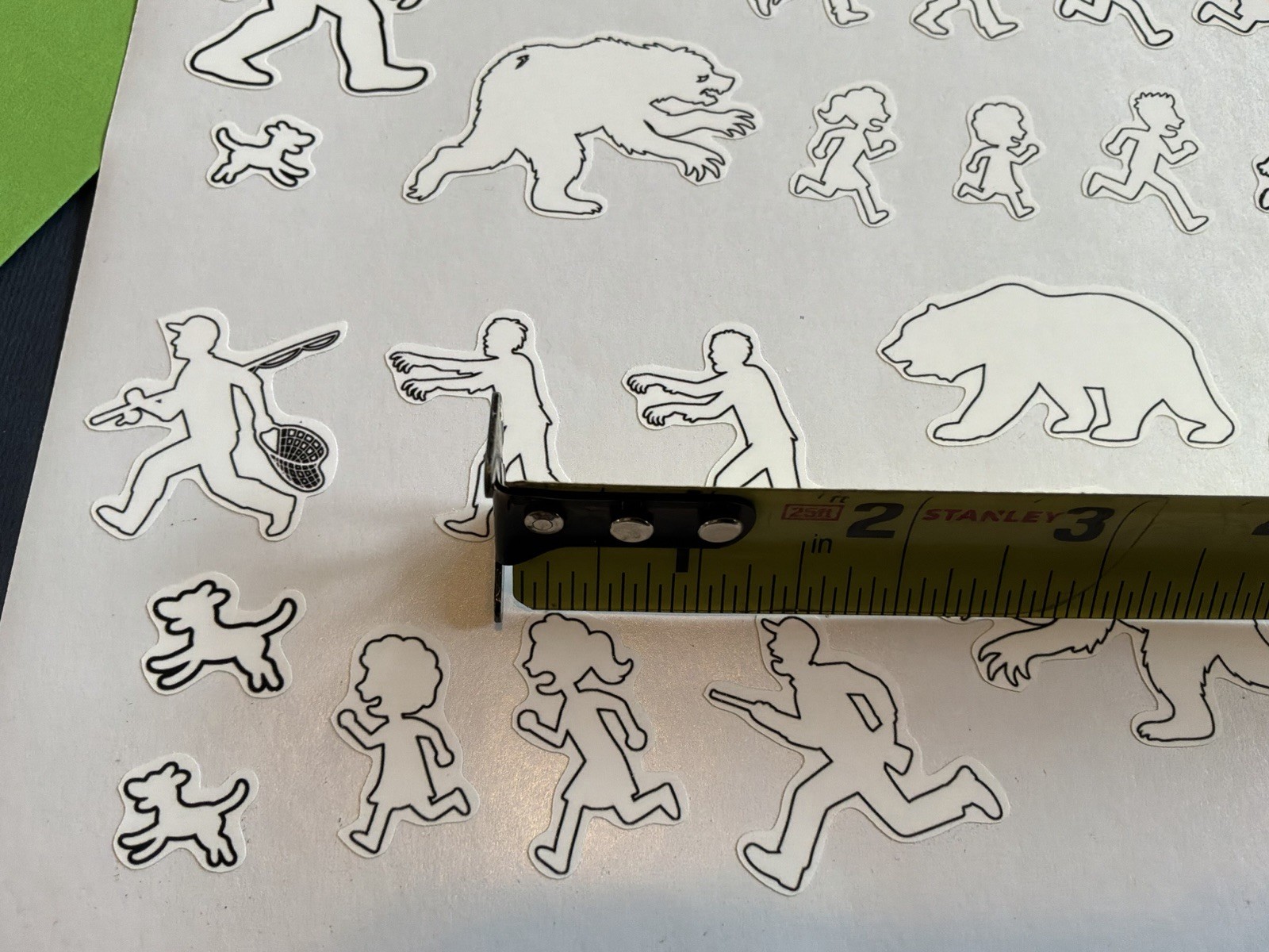 Sasquatch & Zombies RC Scale Hobby Notebook Pre-Cut Decal Set Of 33 1"x1 1/2"