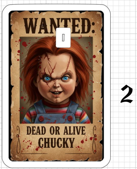 Wanted Poster Chucky Credit Debit ATM Card Skin Sticker Halloween Horror Movie