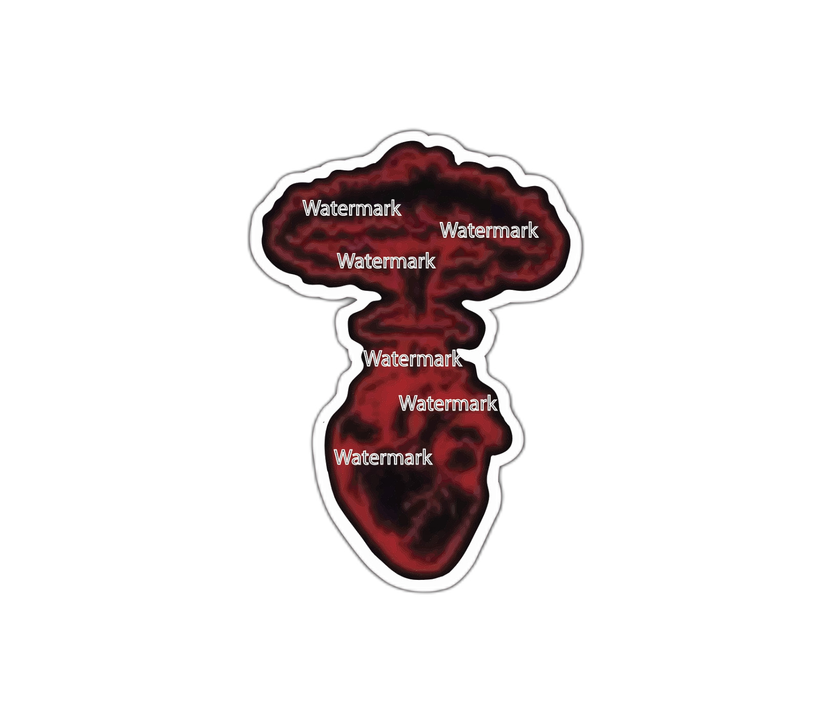 Heart Bomb Sticker Decal